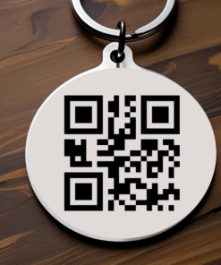 PORTE-CLÉS GRAVÉ QR CODE