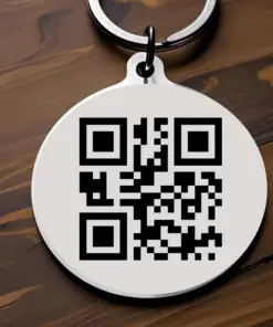 PORTE-CLÉS GRAVÉ QR CODE