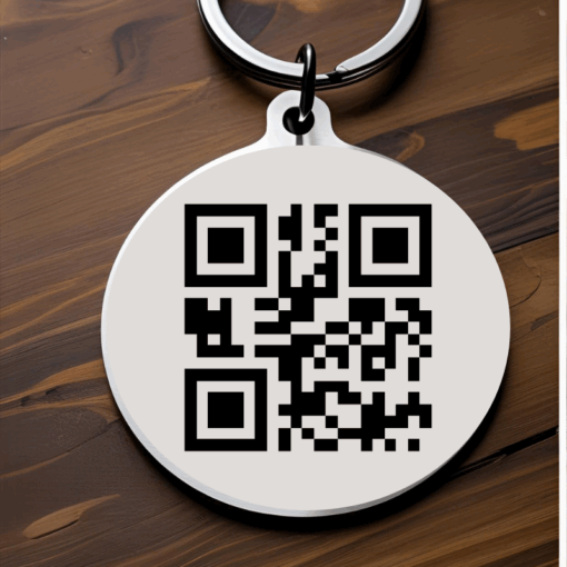 PORTE-CLÉS GRAVÉ QR CODE