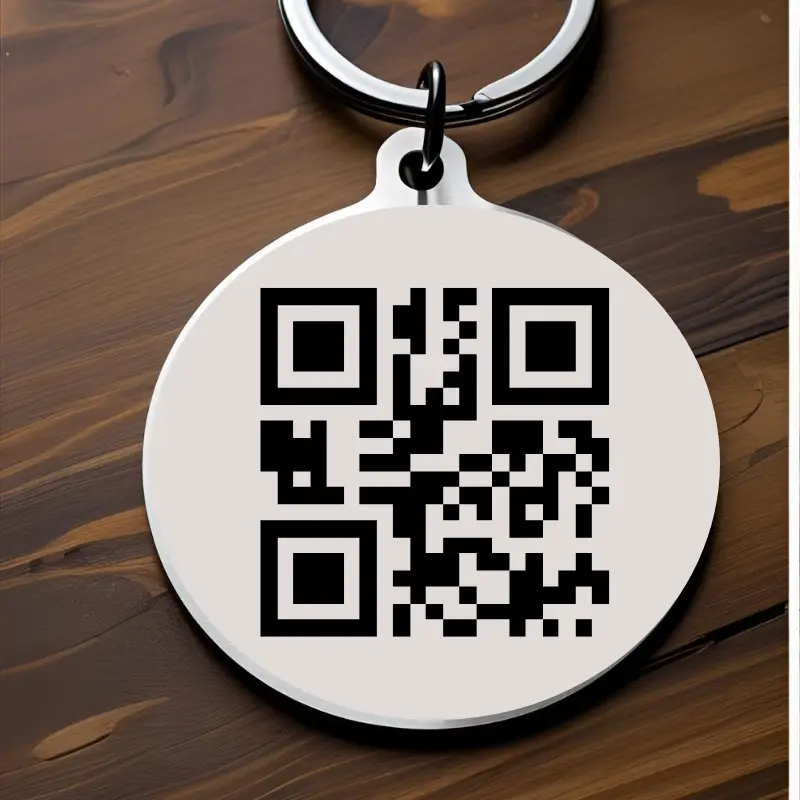 PORTE-CLÉS GRAVÉ QR CODE